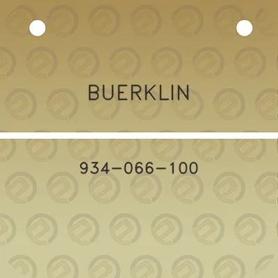 buerklin-934-066-100