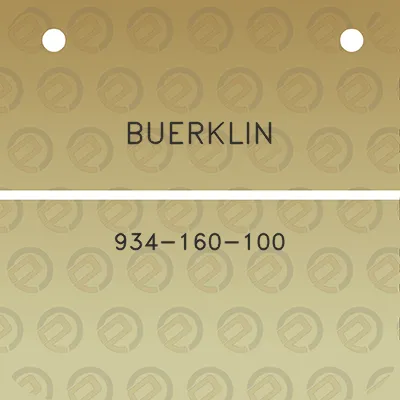 buerklin-934-160-100