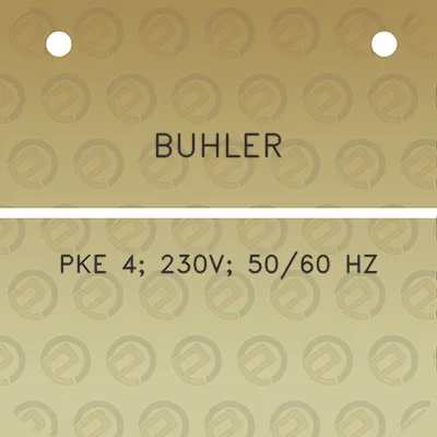 buhler-pke-4-230v-5060-hz