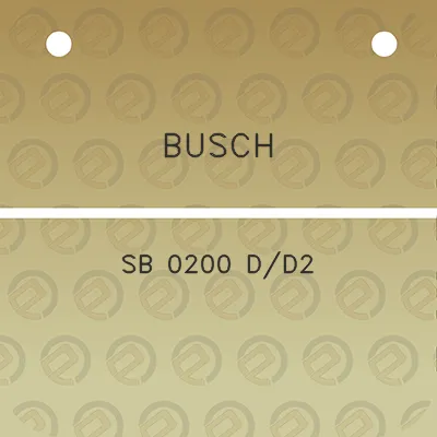 busch-sb-0200-dd2