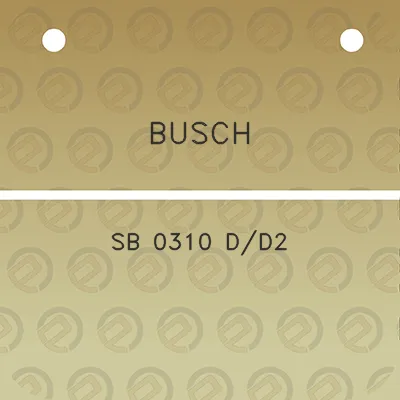 busch-sb-0310-dd2