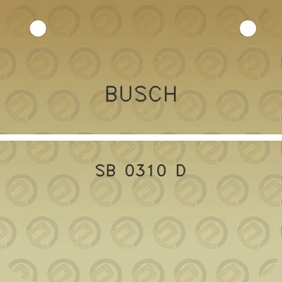 busch-sb-0310-d