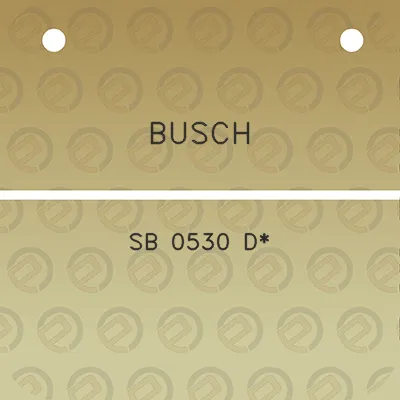 busch-sb-0530-d