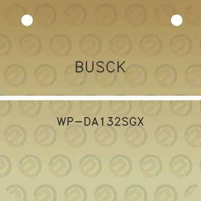 busck-wp-da132sgx