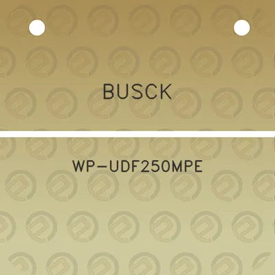 busck-wp-udf250mpe