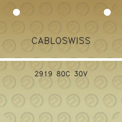 cabloswiss-2919-80c-30v