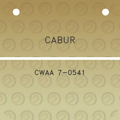 cabur-cwaa-7-0541