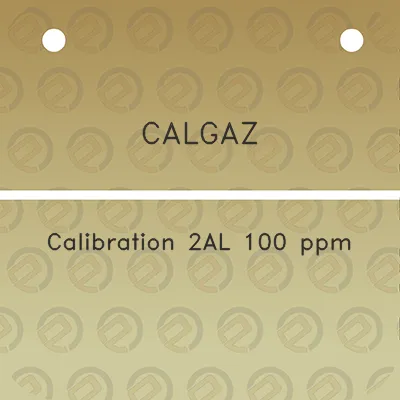 calgaz-calibration-2al-100-ppm