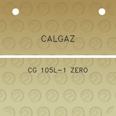 calgaz-cg-105l-1-zero