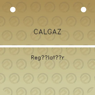 calgaz-regulator