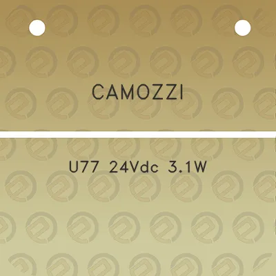 camozzi-u77-24vdc-31w