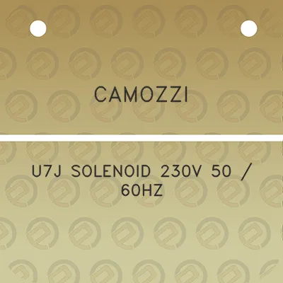 camozzi-u7j-solenoid-230v-50-60hz