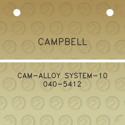 campbell-cam-alloy-system-10-040-5412