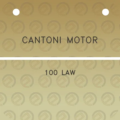 cantoni-motor-100-law