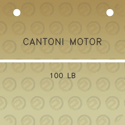 cantoni-motor-100-lb