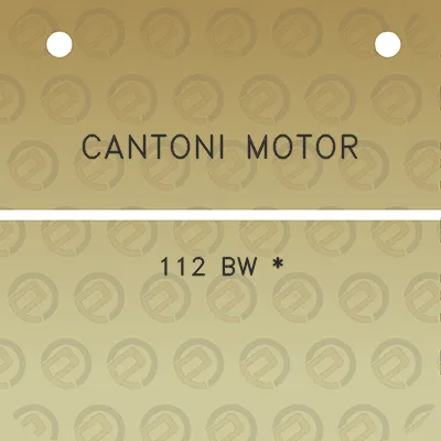 cantoni-motor-112-bw