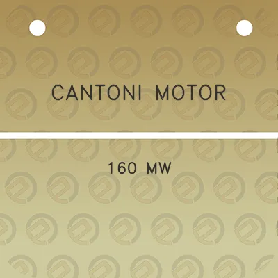 cantoni-motor-160-mw