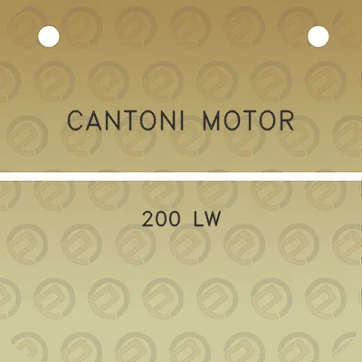 cantoni-motor-200-lw