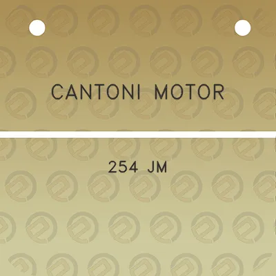 cantoni-motor-254-jm