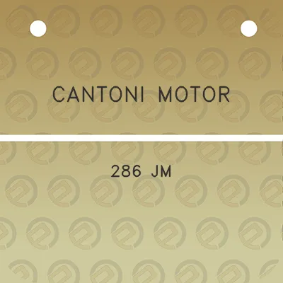 cantoni-motor-286-jm