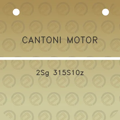 cantoni-motor-2sg-315s10z