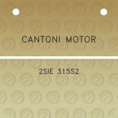 cantoni-motor-2sie-315s2