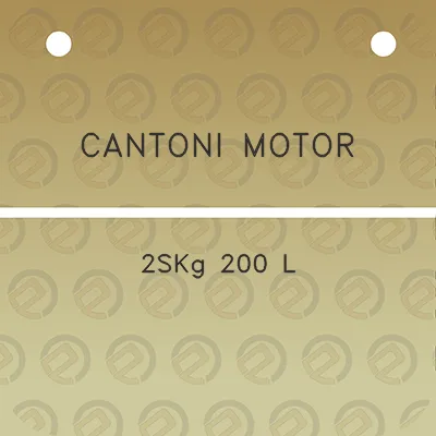 cantoni-motor-2skg-200-l