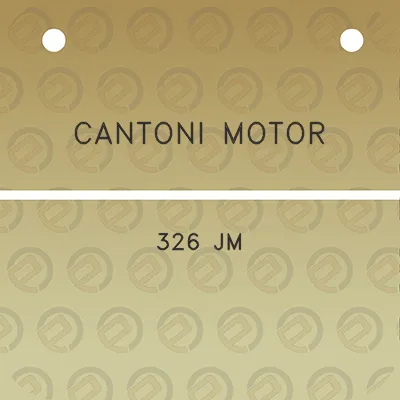 cantoni-motor-326-jm