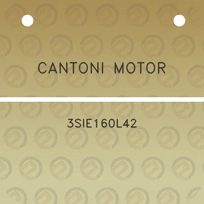 cantoni-motor-3sie160l42