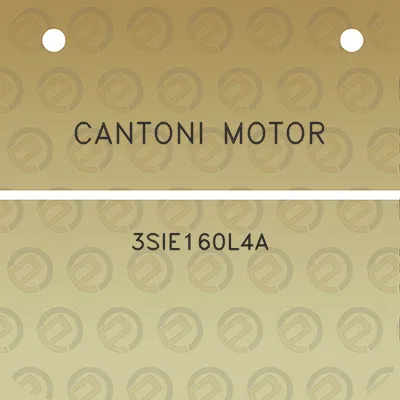 cantoni-motor-3sie160l4a