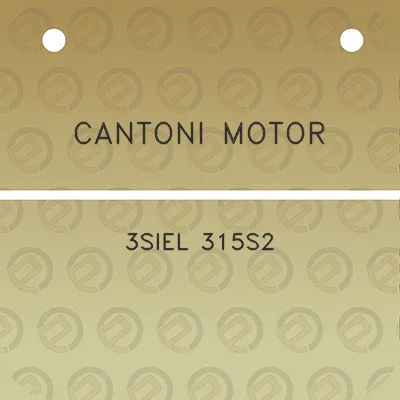 cantoni-motor-3siel-315s2