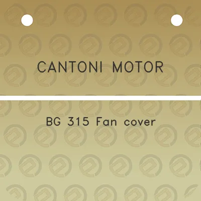 cantoni-motor-bg-315-fan-cover