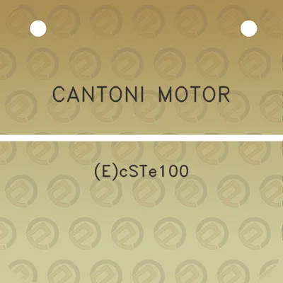 cantoni-motor-ecste100