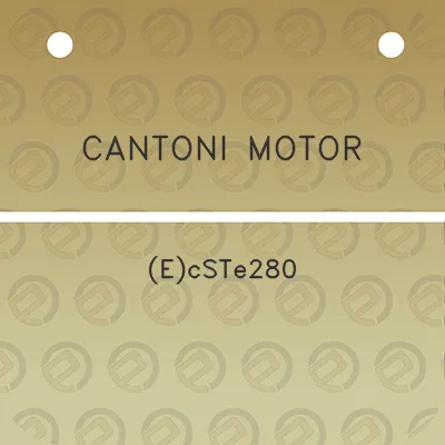 cantoni-motor-ecste280