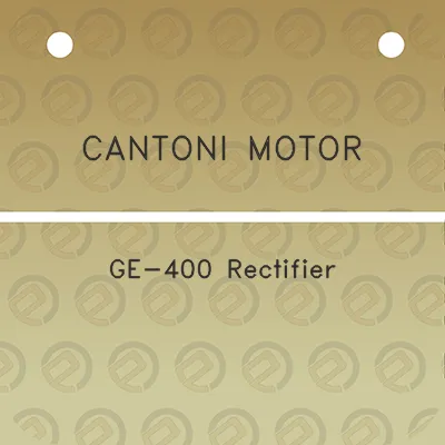 cantoni-motor-ge-400-rectifier