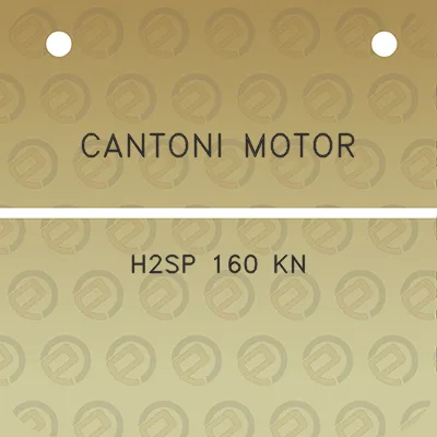 cantoni-motor-h2sp-160-kn