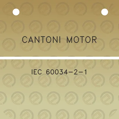 cantoni-motor-iec-60034-2-1