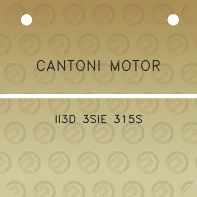 cantoni-motor-ii3d-3sie-315s