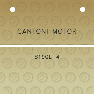 cantoni-motor-s190l-4