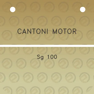 cantoni-motor-sg-100