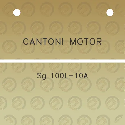 cantoni-motor-sg-100l-10a