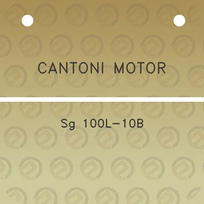 cantoni-motor-sg-100l-10b