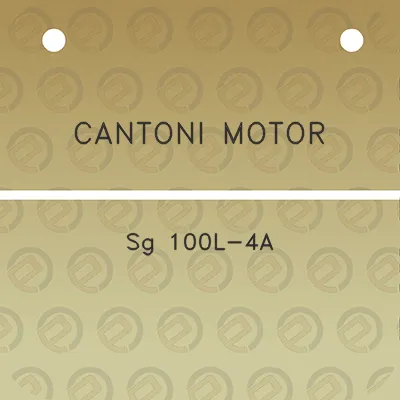 cantoni-motor-sg-100l-4a