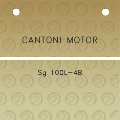 cantoni-motor-sg-100l-4b