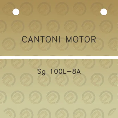 cantoni-motor-sg-100l-8a