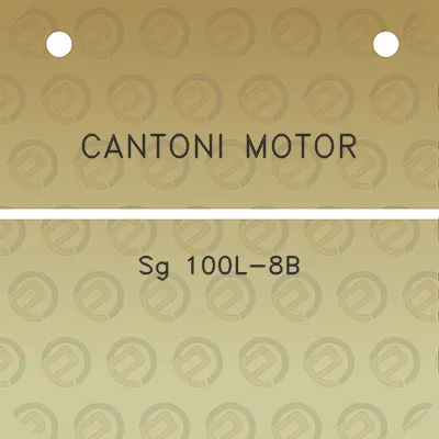 cantoni-motor-sg-100l-8b