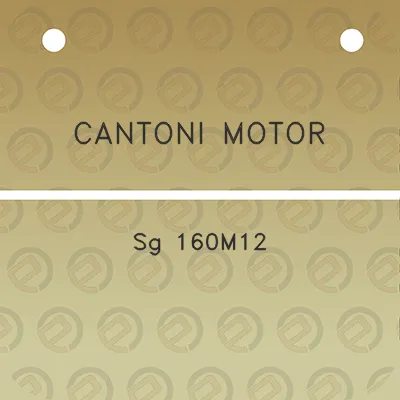 cantoni-motor-sg-160m12