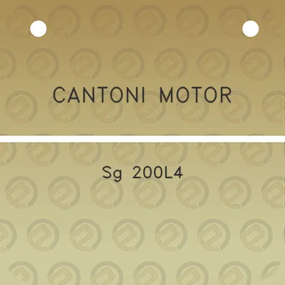 cantoni-motor-sg-200l4