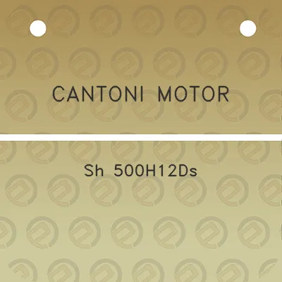 cantoni-motor-sh-500h12ds