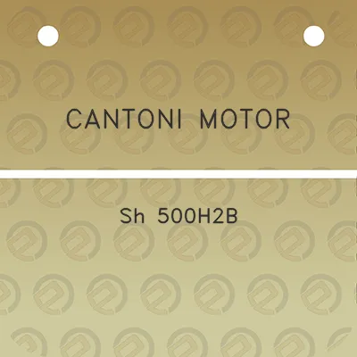 cantoni-motor-sh-500h2b